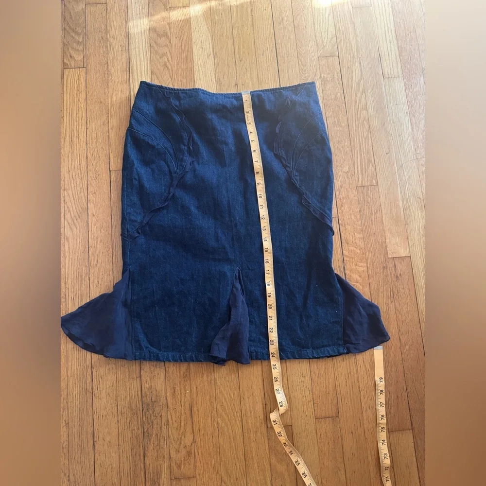 Y2K Vintage Versace Denim Fishtail Skirt - Picture 9 of 9
